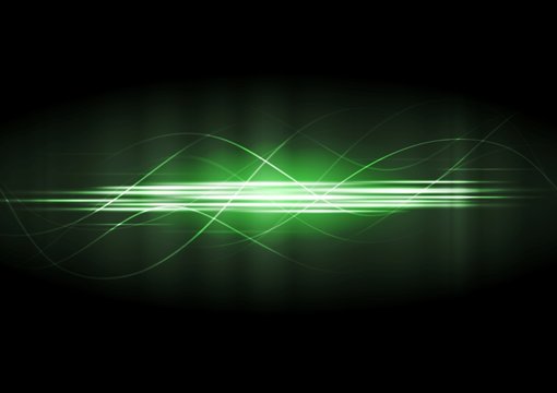 Vector green neon lines