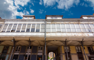 white wooden houses with large windows typical of the North of s © james633