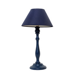 blue table lamp isolated