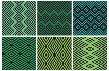 Set of seamless geometric patterns