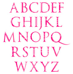 Valentines Day Love Alphabet Set Concept Vector