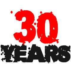 Years 30 Kaputt Alt Graffiti Stempel