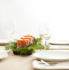 Christmas Dinner table setting