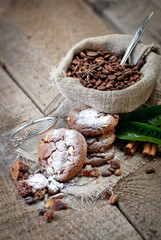 Chocolate chip cookies and coffee