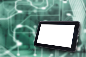 Digital Tablet with Electronic background