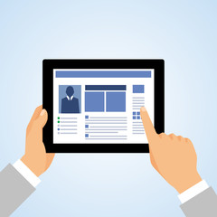 Hand tablet pc social