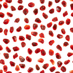 Seamless pomegranate seeds pattern