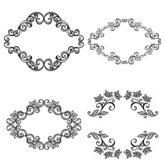 Vector Decorative Ornamental Frame for Text. Design element