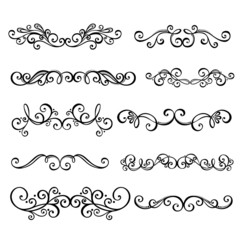 Vector Set: Calligraphic Borders and Page Decoration