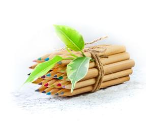 Wooden color pencils