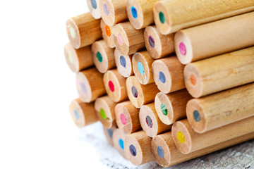 Wooden color pencils