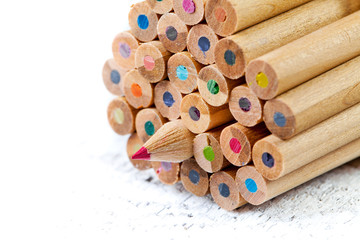 Wooden color pencils