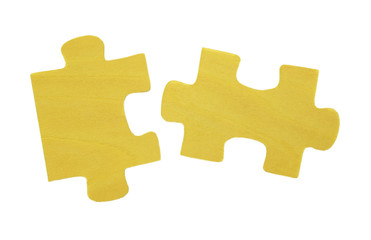 Fototapeta premium Puzzles on a white background