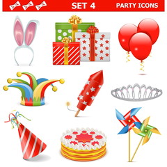 Vector Party Icons Set 4 © dashadima