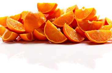 Obraz na płótnie Canvas cut tangerines