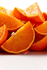 Fototapeta na wymiar cut tangerines