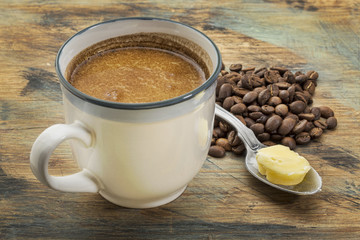cup of fatty coffee with butter