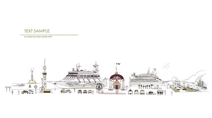 Cruise ships on the peir