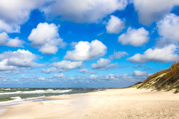 Sand beach on Baltic sea