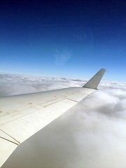 Obraz premium Aile d'avion en plein vol