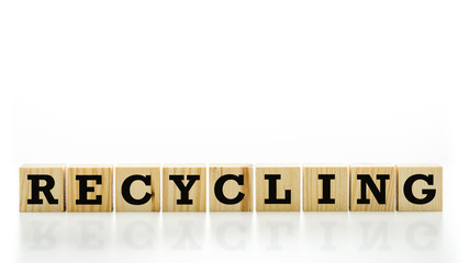 Conceptual image with the word Recycling