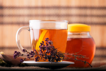 herbal tea and honey