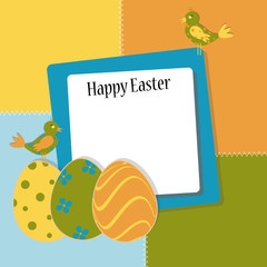 Template Easter greeting card