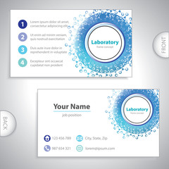 Universal blue laboratory business card.