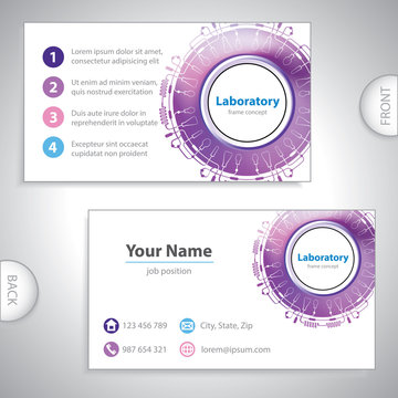 Universal purple laboratory business card.