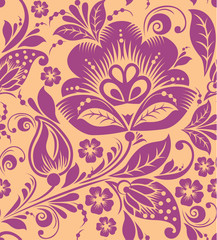 Fototapeta na wymiar Vintage floral seamless pattern. Vector.