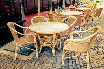 old-fashioned Cafe terrace