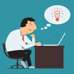 Businessman get idea