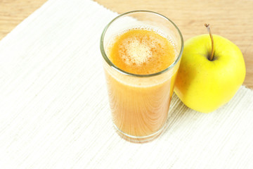 Healthy fresh juice of apples close up