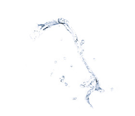Water splash isolated on white