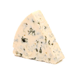 Slice of dor blue cheese.