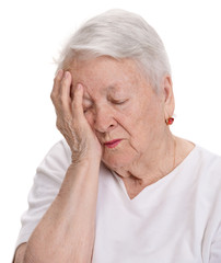 Old  woman suffering from pain