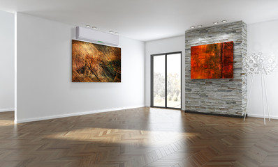 Interno con aria condizionata