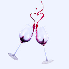 Glas Weinglas Wein Liebe Herz Rendevouz