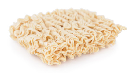 Instant noodles isolated on white