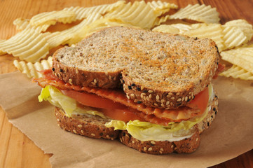 Bacon lettuce tomato sandwich