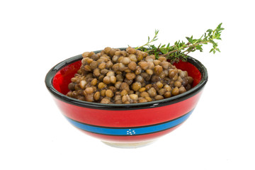 Backed lentils