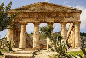 greek temple in the ancient city of Segesta, Sicily