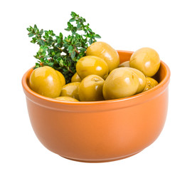 Green gigant olives