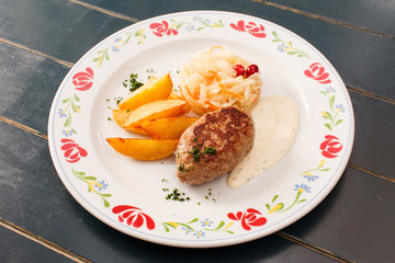 cutlet with potatoes