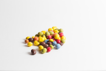 Fototapeta na wymiar Group of colorful candy Easter eggs