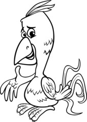 parrot bird cartoon coloring page