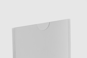 Placa de acrílico. Material transparente