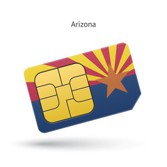 State of Arizona phone sim card with flag.