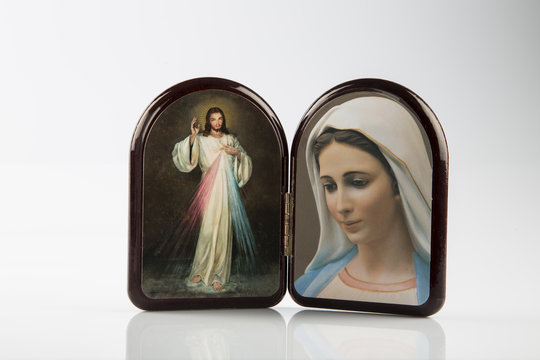 Merciful Jesus And Our Lady Of Medjugorje Icons