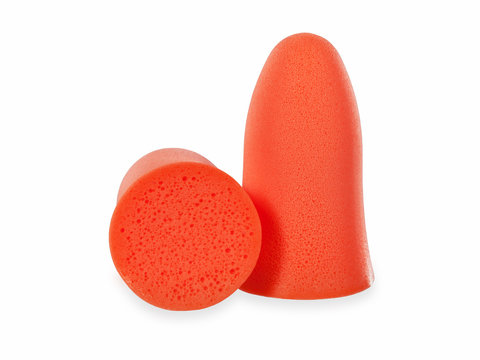 Ear Plugs On A White Background